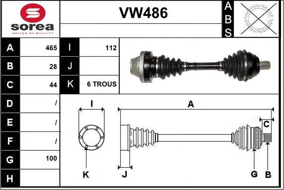 Sera VW486 - Pogonska osovina www.molydon.hr