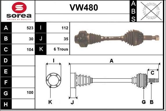 Sera VW480 - Pogonska osovina www.molydon.hr