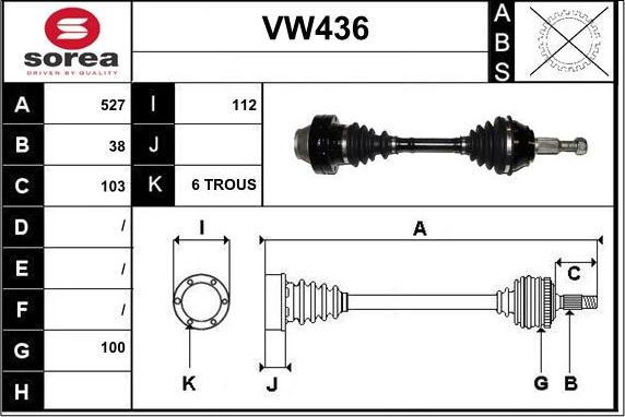 Sera VW436 - Pogonska osovina www.molydon.hr