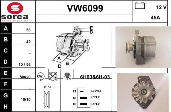 Sera VW6099 - Alternator www.molydon.hr