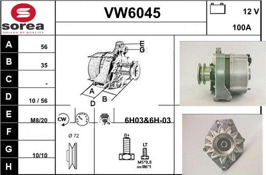 Sera VW6045 - Alternator www.molydon.hr