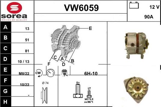 Sera VW6059 - Alternator www.molydon.hr