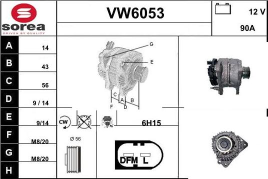 Sera VW6053 - Alternator www.molydon.hr