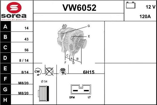 Sera VW6052 - Alternator www.molydon.hr