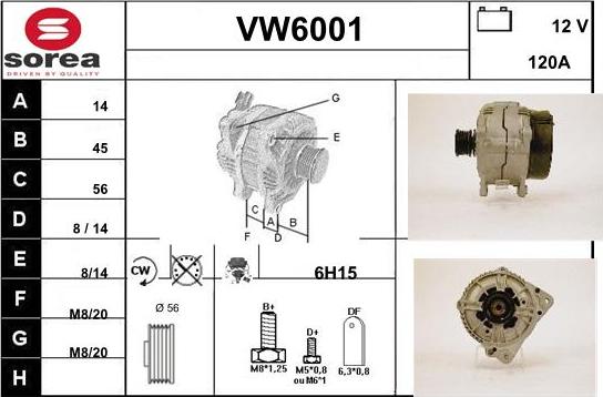 Sera VW6001 - Alternator www.molydon.hr