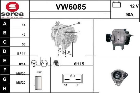 Sera VW6085 - Alternator www.molydon.hr