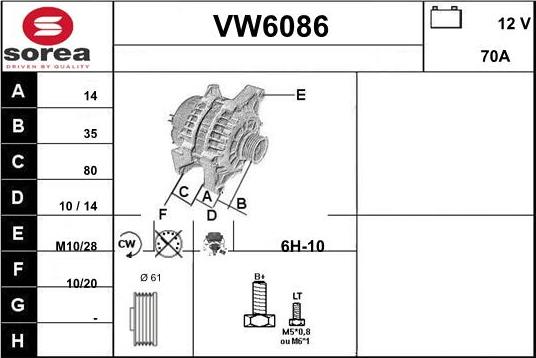 Sera VW6086 - Alternator www.molydon.hr