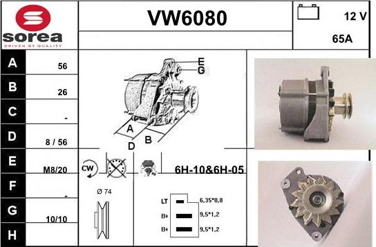 Sera VW6080 - Alternator www.molydon.hr