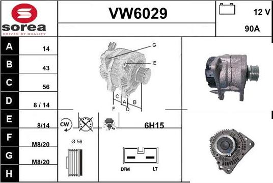 Sera VW6029 - Alternator www.molydon.hr