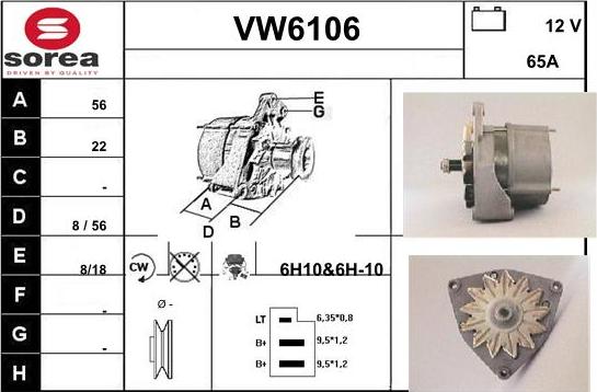 Sera VW6106 - Alternator www.molydon.hr