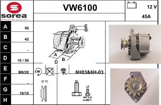 Sera VW6100 - Alternator www.molydon.hr