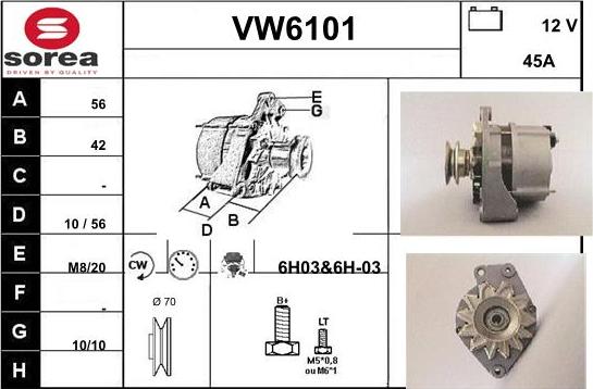 Sera VW6101 - Alternator www.molydon.hr