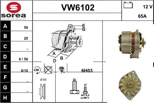 Sera VW6102 - Alternator www.molydon.hr