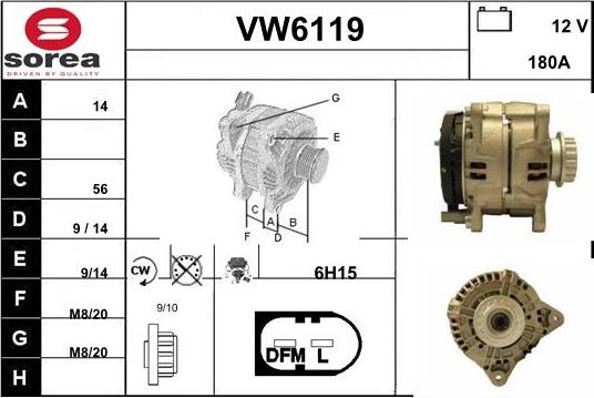 Sera VW6119 - Alternator www.molydon.hr