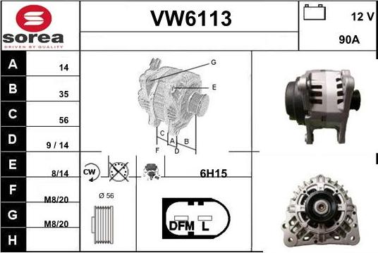 Sera VW6113 - Alternator www.molydon.hr