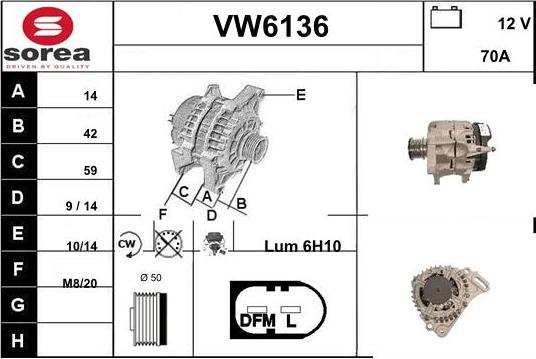 Sera VW6136 - Alternator www.molydon.hr