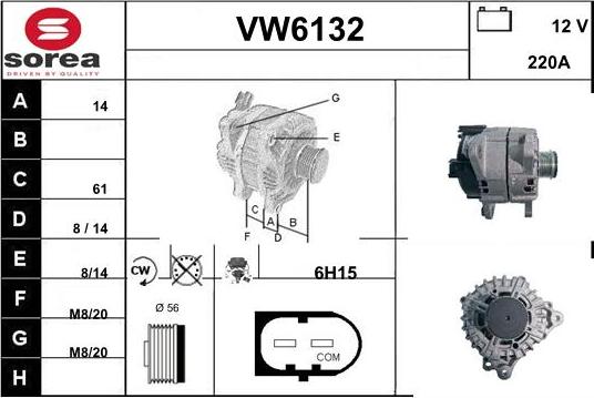 Sera VW6132 - Alternator www.molydon.hr