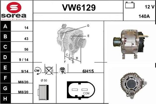 Sera VW6129 - Alternator www.molydon.hr