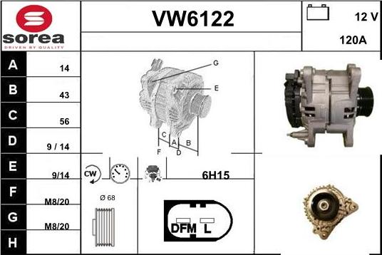 Sera VW6122 - Alternator www.molydon.hr