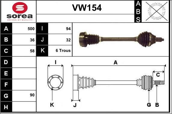 Sera VW154 - Pogonska osovina www.molydon.hr