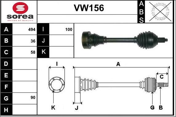 Sera VW156 - Pogonska osovina www.molydon.hr