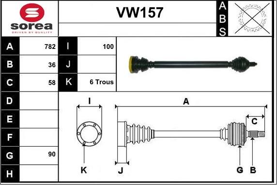 Sera VW157 - Pogonska osovina www.molydon.hr