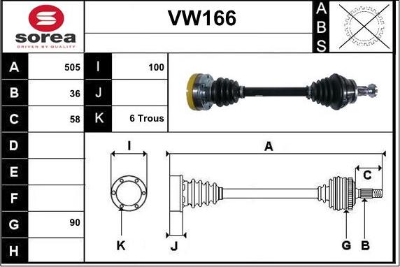 Sera VW166 - Pogonska osovina www.molydon.hr