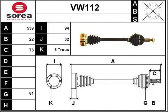 Sera VW112 - Pogonska osovina www.molydon.hr