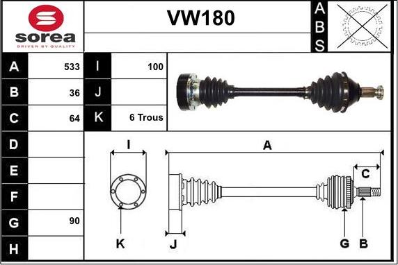 Sera VW180 - Pogonska osovina www.molydon.hr