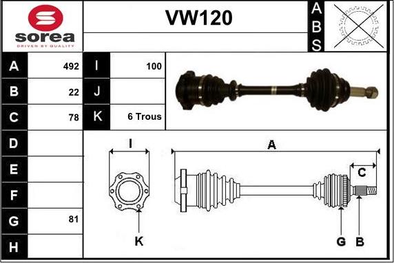 Sera VW120 - Pogonska osovina www.molydon.hr