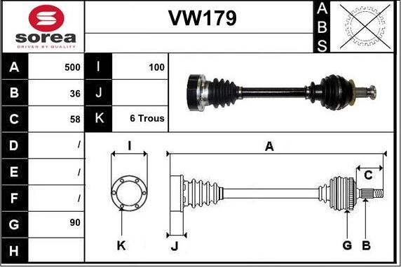 Sera VW179 - Pogonska osovina www.molydon.hr