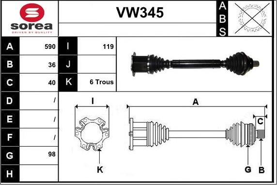 Sera VW345 - Pogonska osovina www.molydon.hr