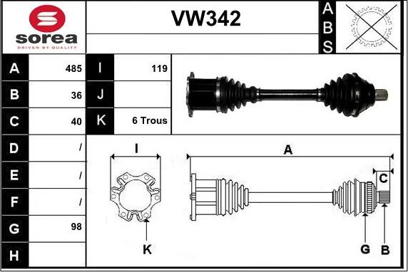 Sera VW342 - Pogonska osovina www.molydon.hr