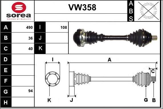 Sera VW358 - Pogonska osovina www.molydon.hr