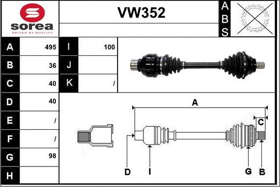 Sera VW352 - Pogonska osovina www.molydon.hr