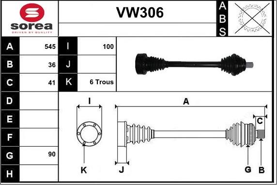 Sera VW306 - Pogonska osovina www.molydon.hr