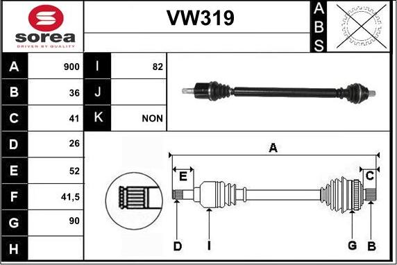 Sera VW319 - Pogonska osovina www.molydon.hr