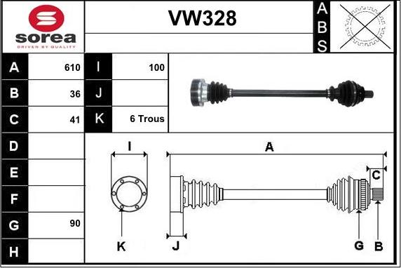 Sera VW328 - Pogonska osovina www.molydon.hr