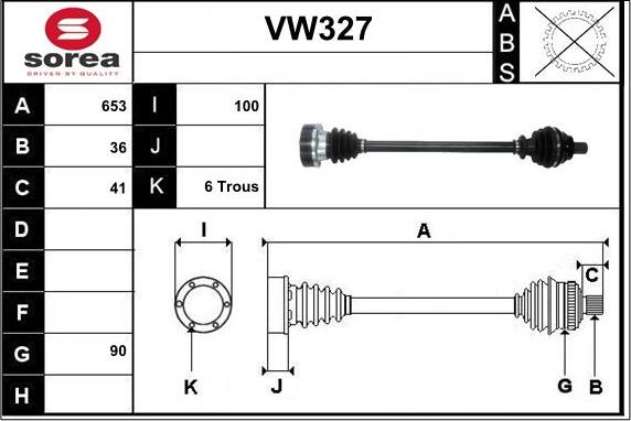 Sera VW327 - Pogonska osovina www.molydon.hr