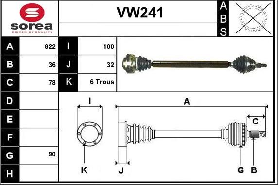 Sera VW241 - Pogonska osovina www.molydon.hr