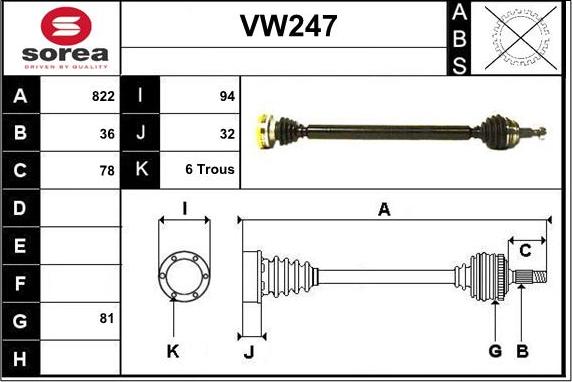 Sera VW247 - Pogonska osovina www.molydon.hr