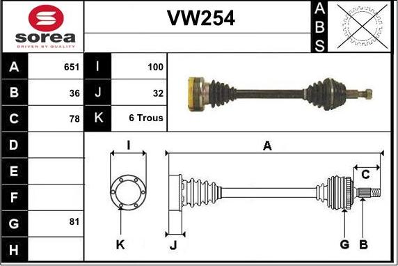 Sera VW254 - Pogonska osovina www.molydon.hr