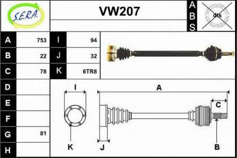 Sera VW207 - Pogonska osovina www.molydon.hr