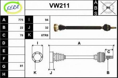 Sera VW211 - Pogonska osovina www.molydon.hr