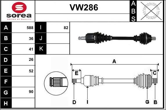 Sera VW286 - Pogonska osovina www.molydon.hr