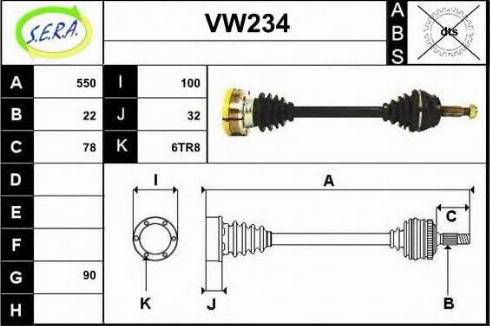 Sera VW234 - Pogonska osovina www.molydon.hr