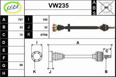 Sera VW235 - Pogonska osovina www.molydon.hr