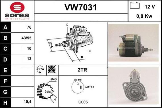 Sera VW7031 - Starter www.molydon.hr