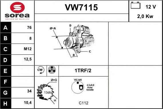 Sera VW7115 - Starter www.molydon.hr