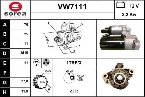 Sera VW7111 - Starter www.molydon.hr